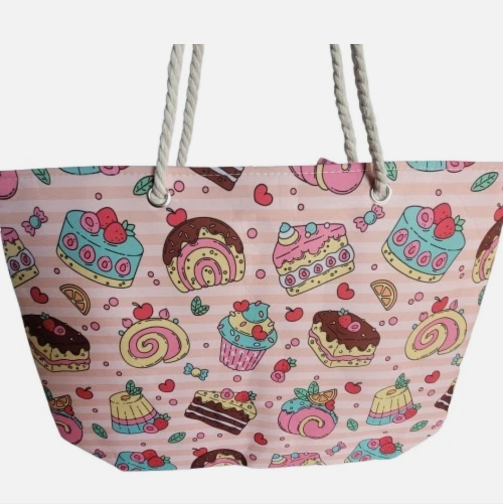 DESSERTS Large Bag Shopper Tote NWT
